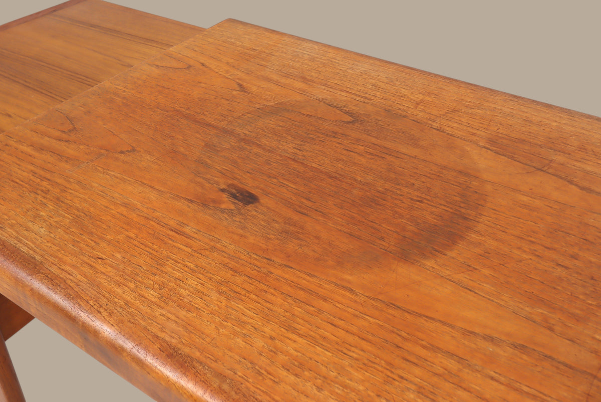 Vintage Space Kai Kristiansen Couchtisch aus Teakholz im Mid Century Design mit ausziehbarer Tischplatte