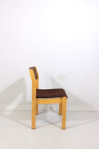 Mid Century Stuhl Vintage Skandinavisches Design Gepolstert Holz Retro Chair