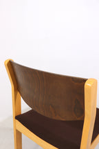 Mid Century Stuhl Vintage Skandinavisches Design Gepolstert Holz Retro Chair