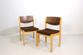 Mid Century Stühle 2er Set Vintage Skandinavisches Design Stapelbar Retro Chairs