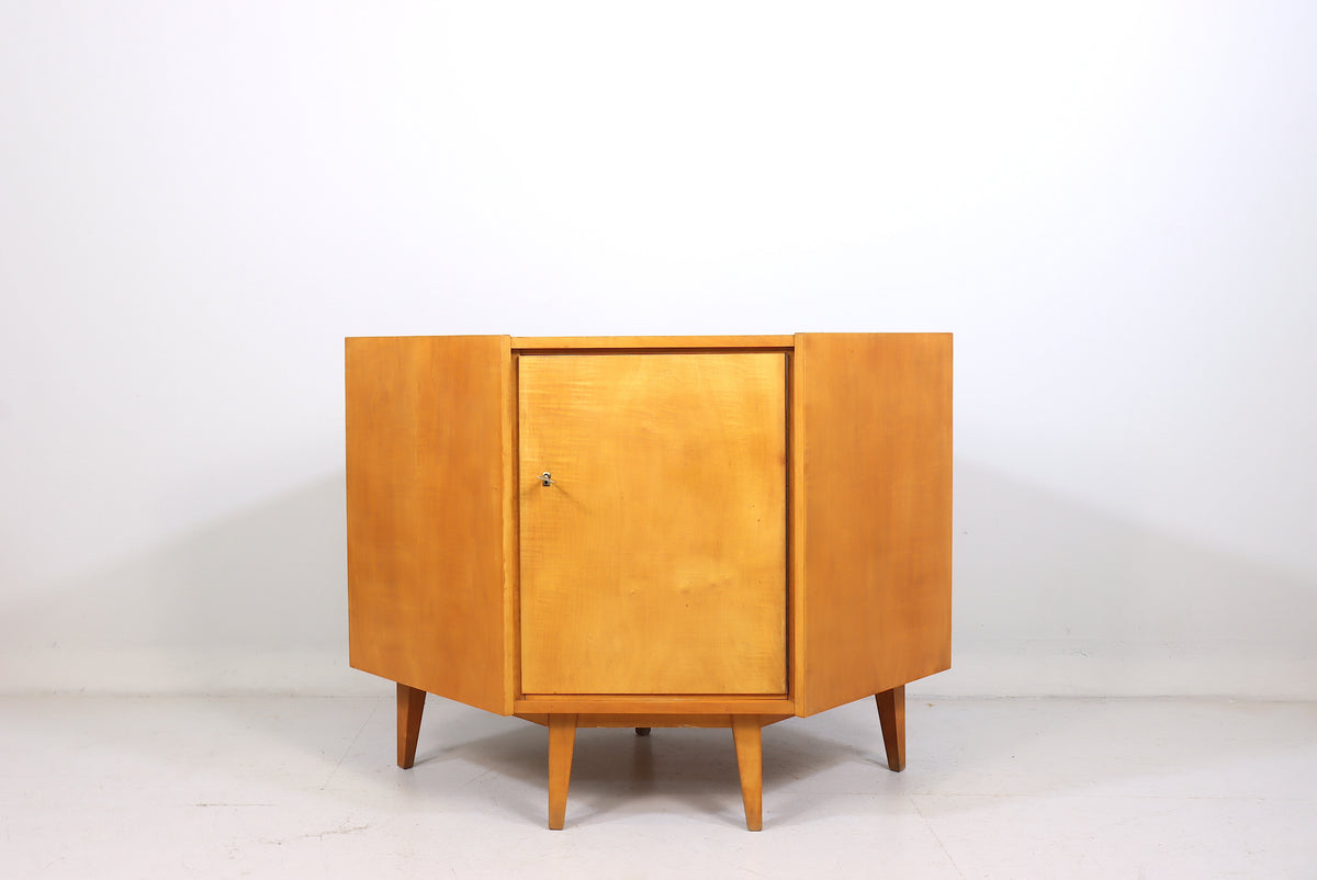 Mid Century Eckkommode Vintage Eckschrank DDR Kommode Retro