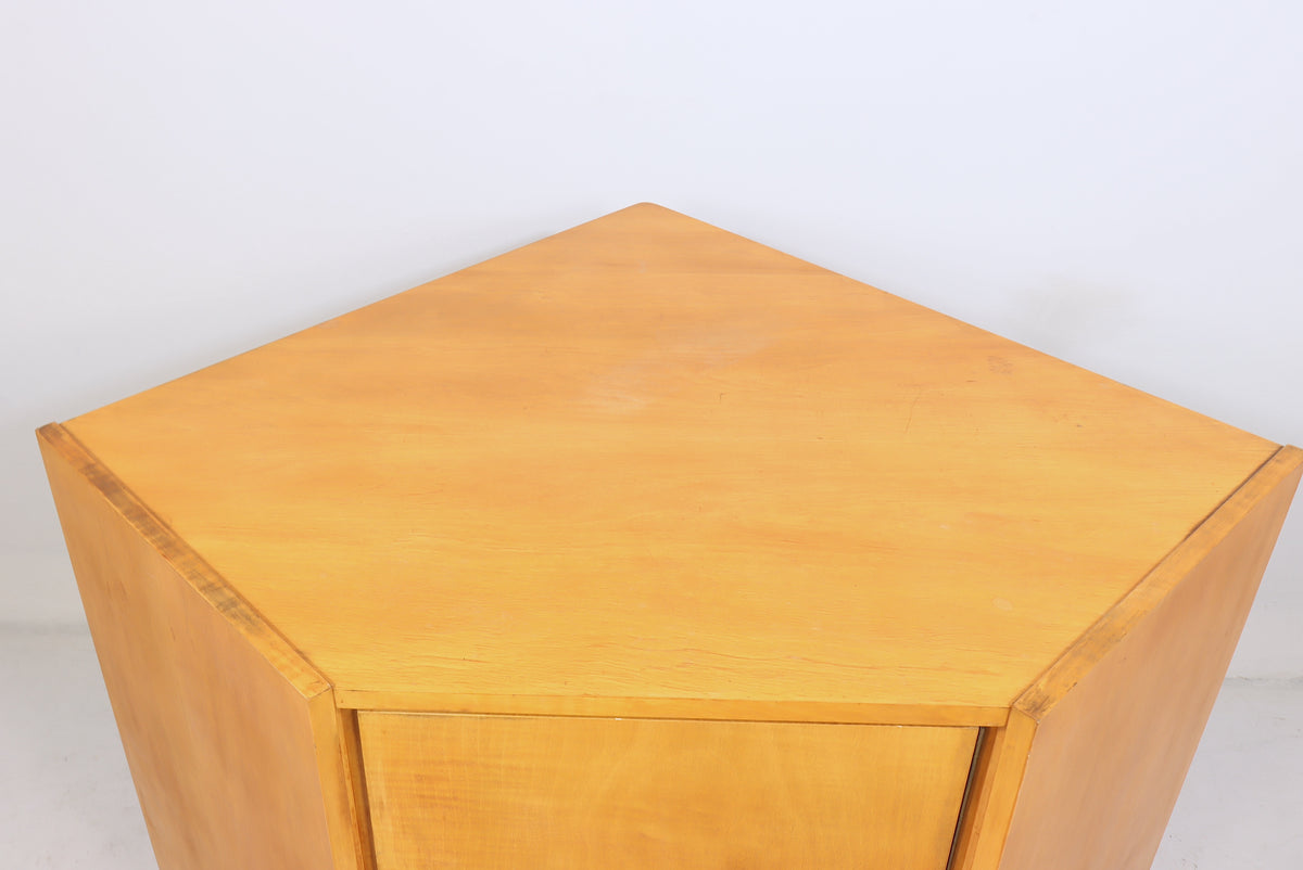 Mid Century Eckkommode Vintage Eckschrank DDR Kommode Retro