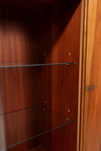 Mid Century Vitrine Vintage Highboard Glasvitrine Holz Schrank