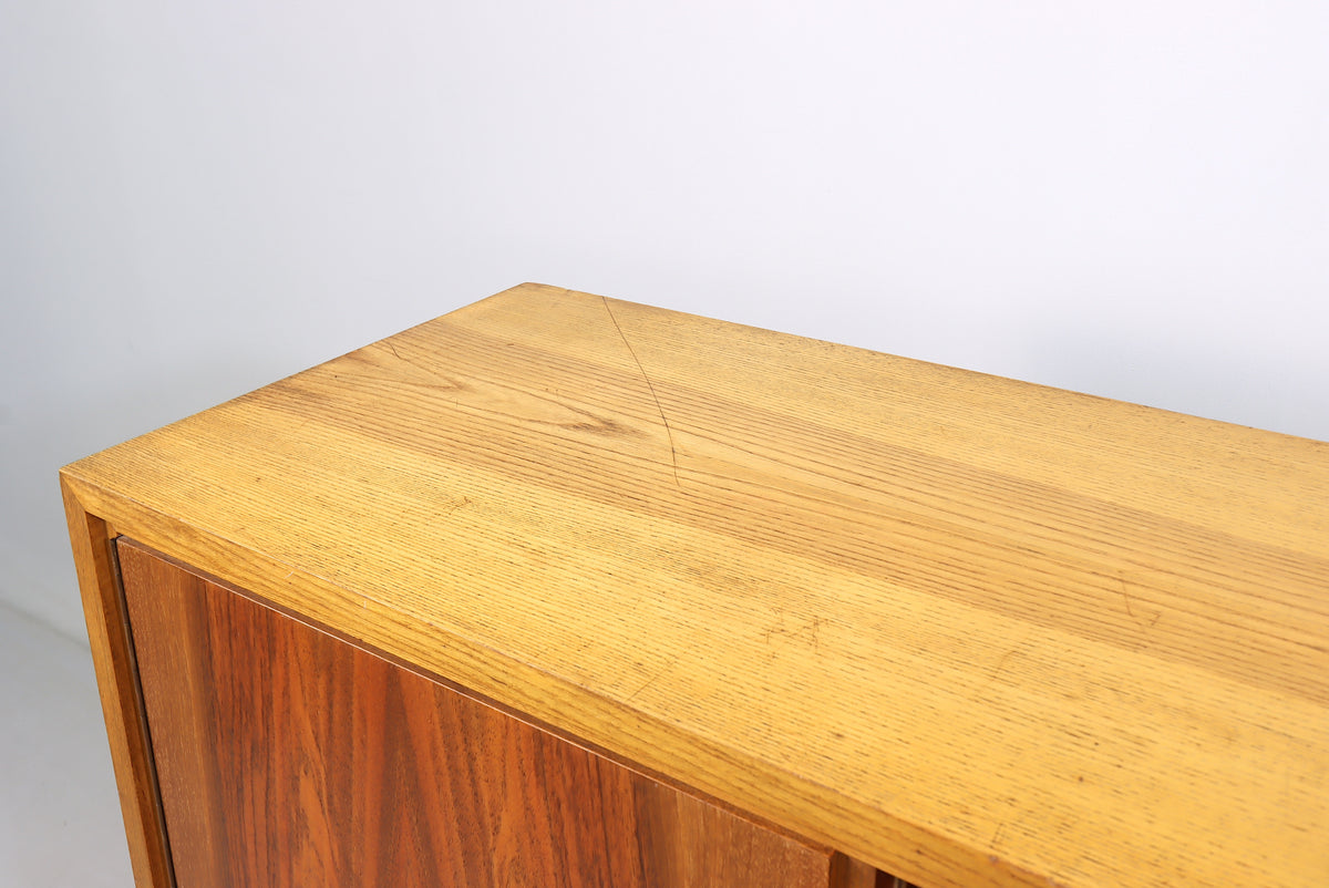 Mid Century Vitrine Vintage Highboard Glasvitrine Holz Schrank
