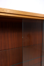 Mid Century Vitrine Vintage Highboard Glasvitrine Holz Schrank