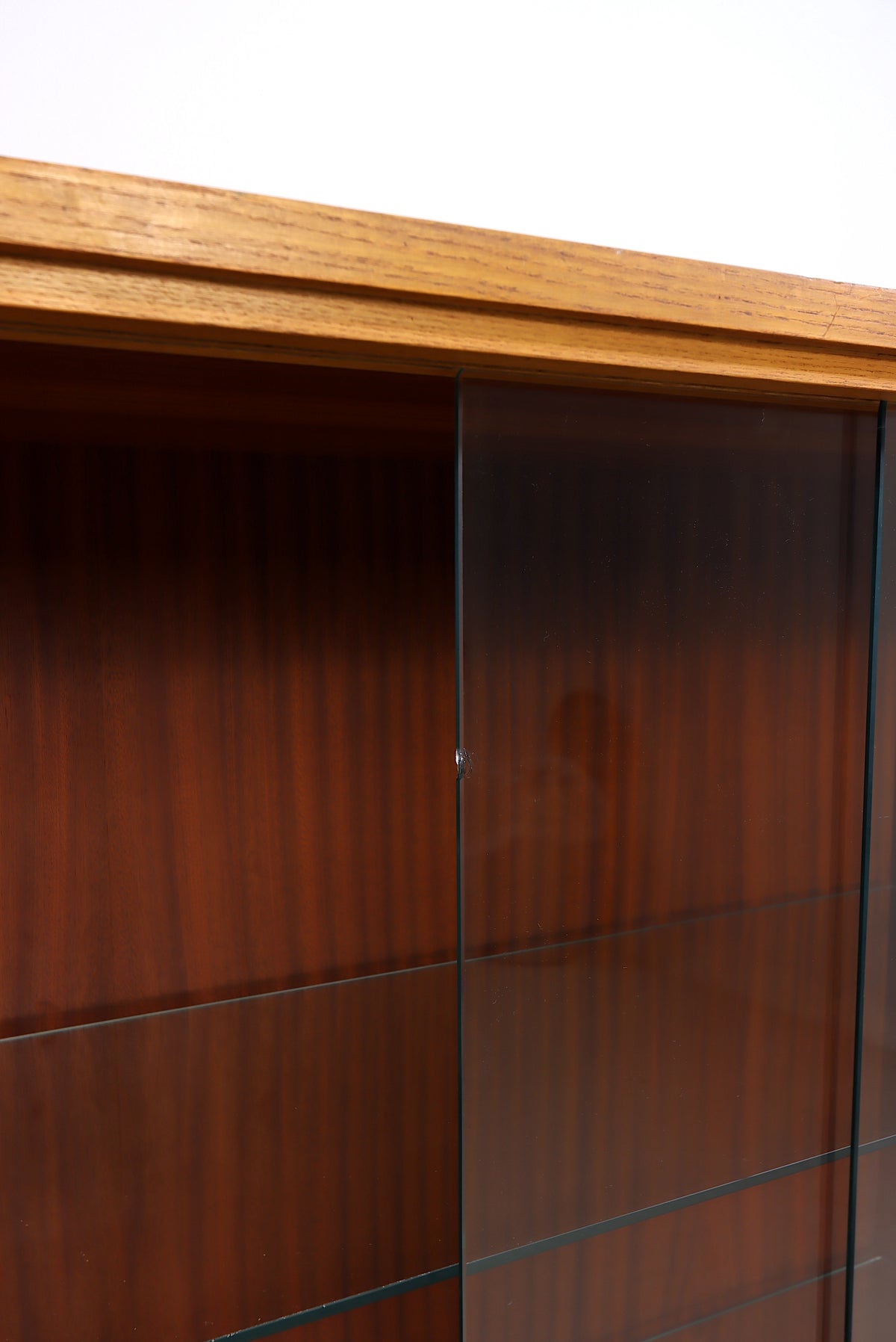 Mid Century Vitrine Vintage Highboard Glasvitrine Holz Schrank