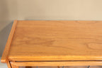 Vintage Space Vitrinenschrank im Globe-Wernicke-Stil aus hellem Holz mit detaillierter Maserung der Oberseite