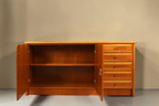 Vintage Space Anbau-Euroma Sideboard aus Teakholz mit fünf Schubladen und offenem Schrankfach aus den 70er Jahren
