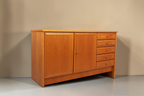 Vintage Space Sideboard aus Teakholz von Anbau-Euroma mit fünf Schubladen und zweitürigem Schrank aus den 70er Jahren