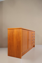 Vintage Space Sideboard Euroma aus Teakholz mit fünf Schubladen und zwei Türen im Mid-Century-Design