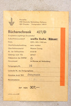 Original Hellerau 427 Vitrine Bücherschrank Mid Century Vintage Retro Bookcase Glass Cabinet