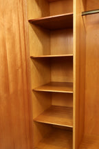 Mid Century Kleiderschrank Vintage Garderobenschrank 60er Jahre Holzschrank Wardrobe Cabinet