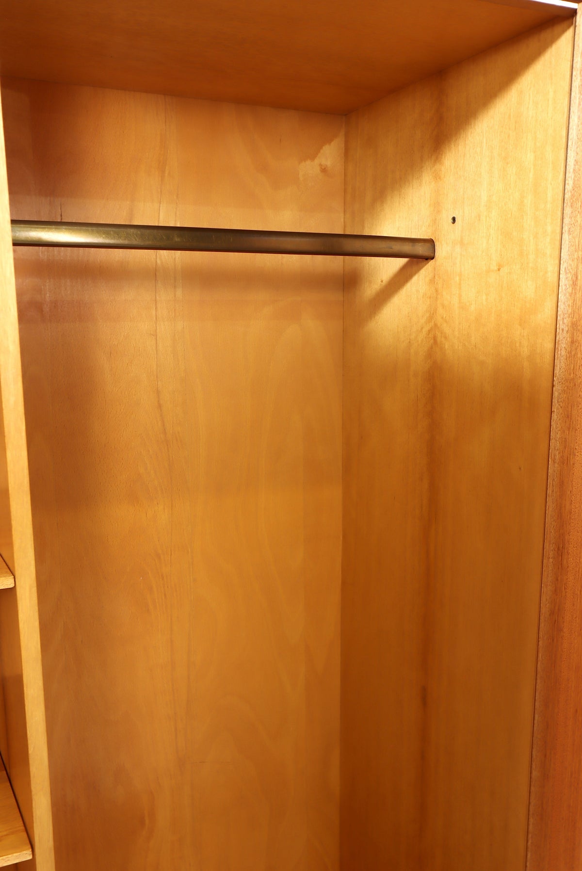 Mid Century Kleiderschrank Vintage Garderobenschrank 60er Jahre Holzschrank Wardrobe Cabinet