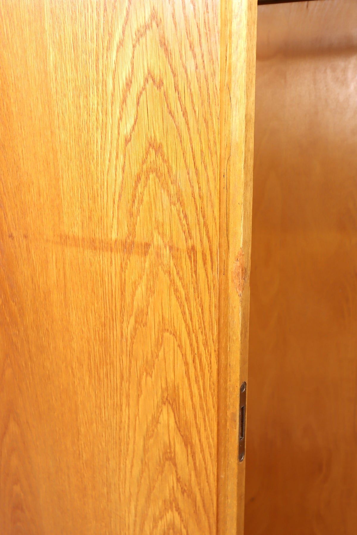 Mid Century Kleiderschrank Vintage Garderobenschrank 60er Jahre Holzschrank Wardrobe Cabinet