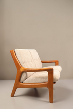 Vintage Space Gustav Thams 2er Sofa aus Teakholz mit beigem Bezug im dänischen Mid-Century-Design