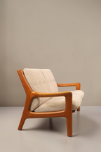 Vintage Space Gustav Thams 2er Sofa aus Teakholz mit beigem Polster im dänischen Mid-Century Design