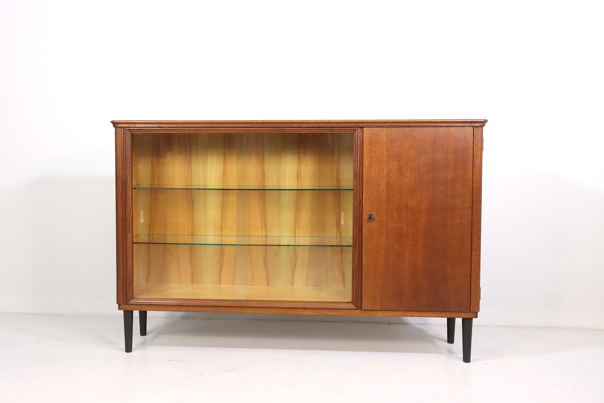 Mid Century Vitrine Vintage Highboard Sideboard Retro Vitrinenschrank Schrank Glass Cabinet