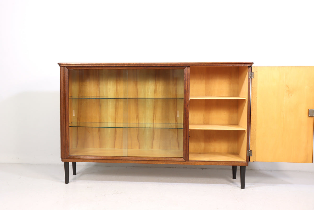 Mid Century Vitrine Vintage Highboard Sideboard Retro Vitrinenschrank Schrank Glass Cabinet