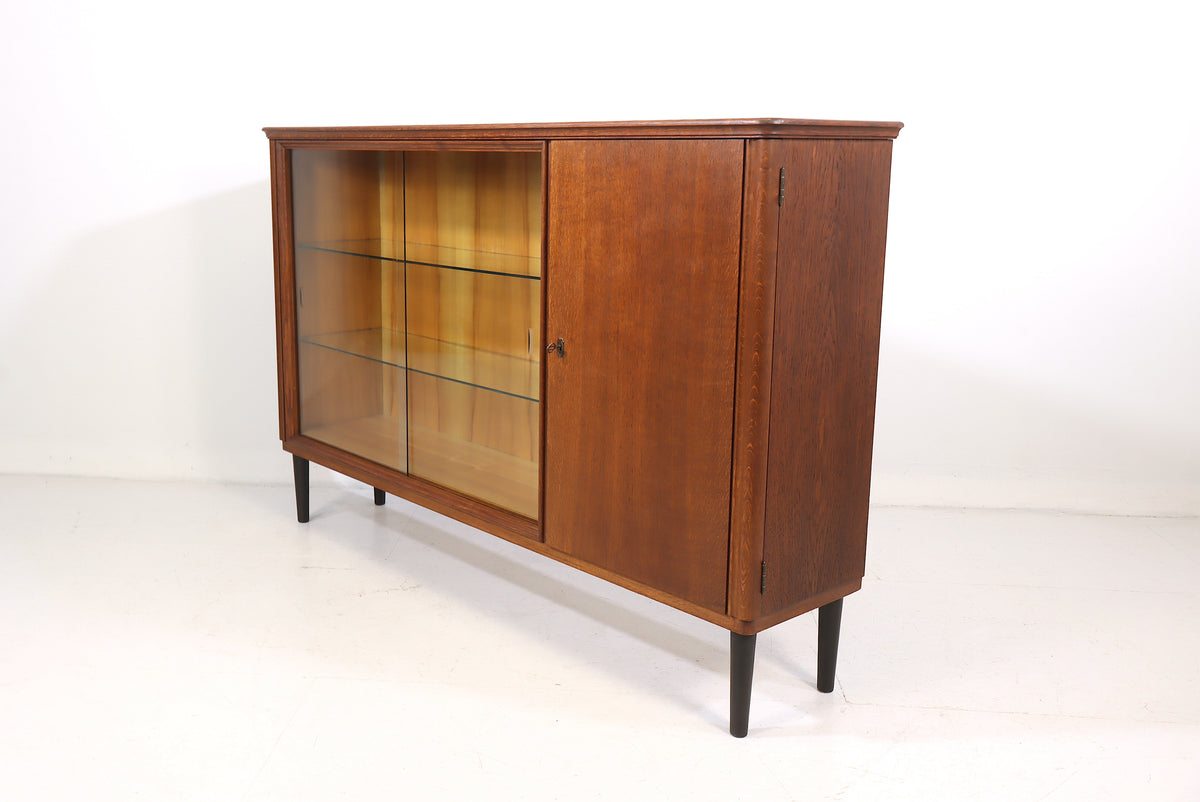 Mid Century Vitrine Vintage Highboard Sideboard Retro Vitrinenschrank Schrank Glass Cabinet