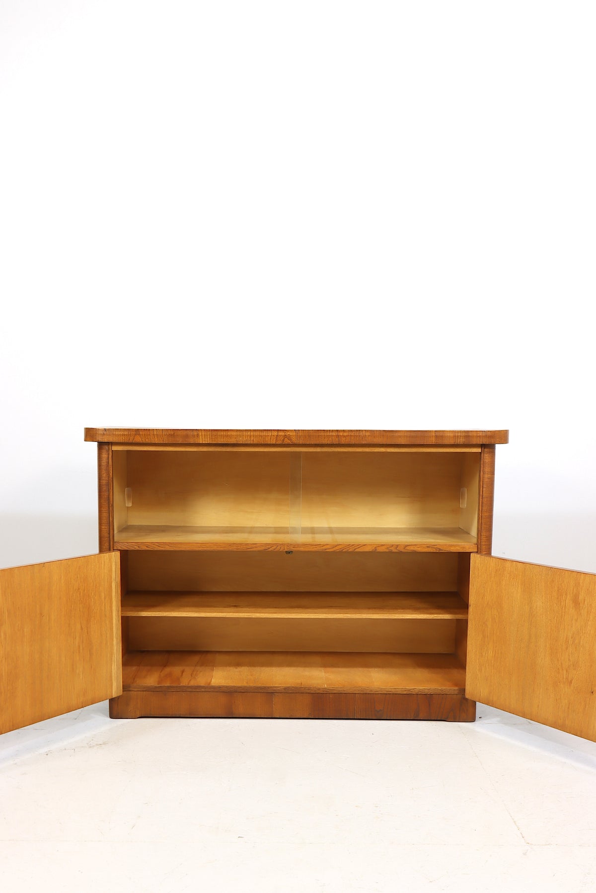 Mid Century Kommode Vitrine Vintage Sideboard Glasvitrine Holzschrank Glass Cabinet Storage