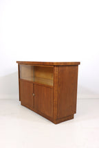 Mid Century Kommode Vitrine Vintage Sideboard Glasvitrine Holzschrank Glass Cabinet Storage