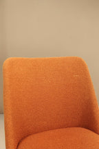 Vintage Space Mid Century Drehstuhl in leuchtendem Orange mit strukturierter Polsterung und Retro-Design