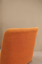 Vintage Space Mid Century Drehstuhl in Orange mit strukturierter Polsterung und markanter Rückenlehne
