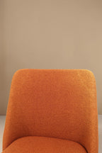 Vintage Space orangefarbener Mid-Century Drehstuhl mit strukturierter Polsterung und markanter Rückenlehne