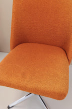 Vintage Space orangefarbener Mid-Century Drehstuhl mit strukturierter Polsterung und Aluminium-Sternfuß