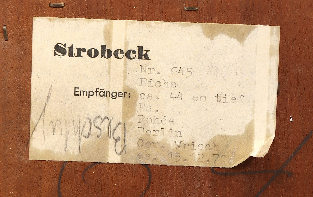 Strobeck Sideboard Eiche Mid Century Kommode 70er Jahre Vintage Cabinet Retro Design