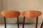 Vintage Space Mid Century Esszimmerstühle aus Teak mit geschwungener Rückenlehne im Danish Design