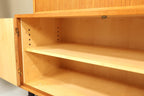 Vintage Space Mid Century Sekretär mit offenem Unterschrank, hellem Holzfurnier und höhenverstellbarem Einlegeboden