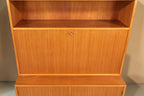 Vintage Space Mid Century Sekretär aus Holz mit ausklappbarer Schreibfläche und funktionalen Schlössern