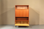 Vintage Space Mid Century Teak Sekretär von RT Möbel mit klappbarer Schreibplatte und offenem Unterfach
