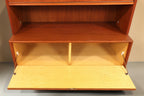 Vintage Space RT Möbel Mid Century Sekretär aus Teakholz mit geöffneter Schreibplatte und Innenfächern