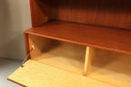 Vintage Space RT Möbel Mid Century Sekretär aus Teakholz mit geöffneter Schreibplatte und Innenfächern