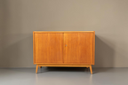 Vintage Space DDR Kommode aus Afromosia Holz im Mid Century Design mit ausgestellten Füßen und Schlüssel