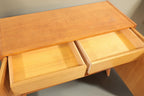 Vintage Space Mid Century DDR Kommode aus Afromosia Holz mit zwei offenen Schubladen und klarer Maserung