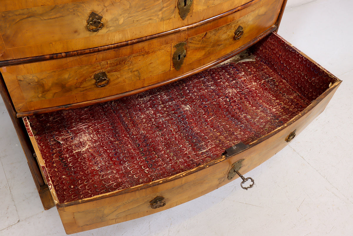 Antike Biedermeier Kommode Nussbaum um 1820 1850 Originales Sammlerstück Antique Chest of Drawers