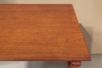 Vintage Space Danish Design Couchtisch aus massivem Teakholz im Mid-Century Stil mit sichtbarer Holzmaserung