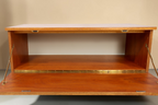 Vintage Space Hellerau 430 Kommode aus Ozean Nussbaum mit offener Klappe im Mid-Century Design