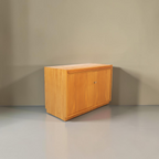 Vintage Space Hellerau Sekretär Kommode aus Holz im Mid-Century-Stil mit ausziehbarer Schreibfläche und Schloss