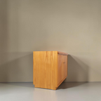 Vintage Space Hellerau Sekretär Kommode aus Holz im Mid-Century-Stil mit ausziehbarer Schreibfläche