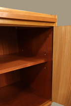 Vintage Space Hellerau Sekretär Kommode mit offenem Fach und verstellbarem Regalboden aus Holz im Mid-Century-Stil