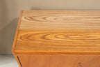 Vintage Space Hellerau Sekretär Kommode aus Holz mit markanter Maserung im Mid-Century-Stil
